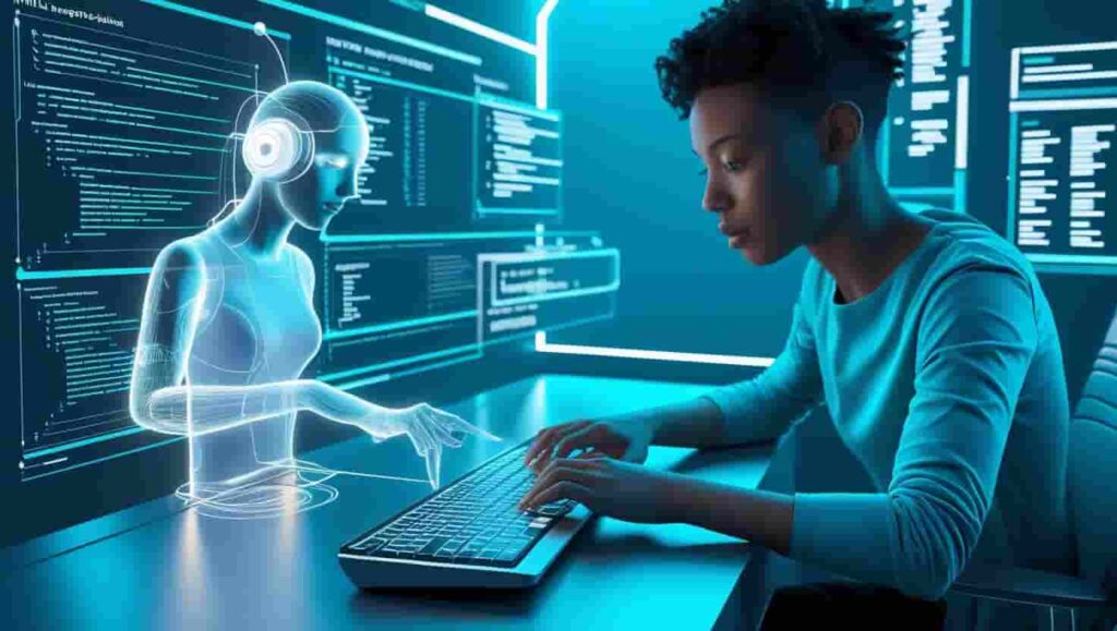 "Human and AI collaboration in web development"